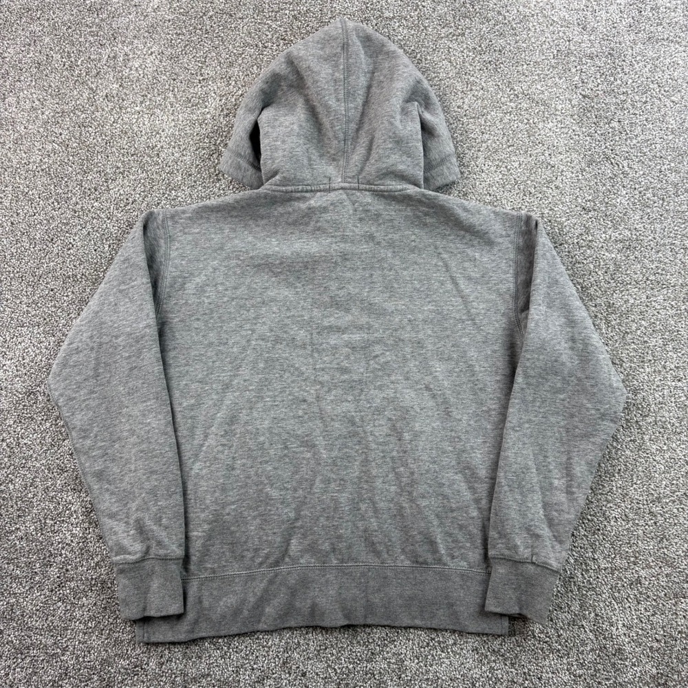Polo Ralph Lauren Hoodie Women's M Grey Cotton Full Zip Fleece Pony Cropped - Picture 4 of 5